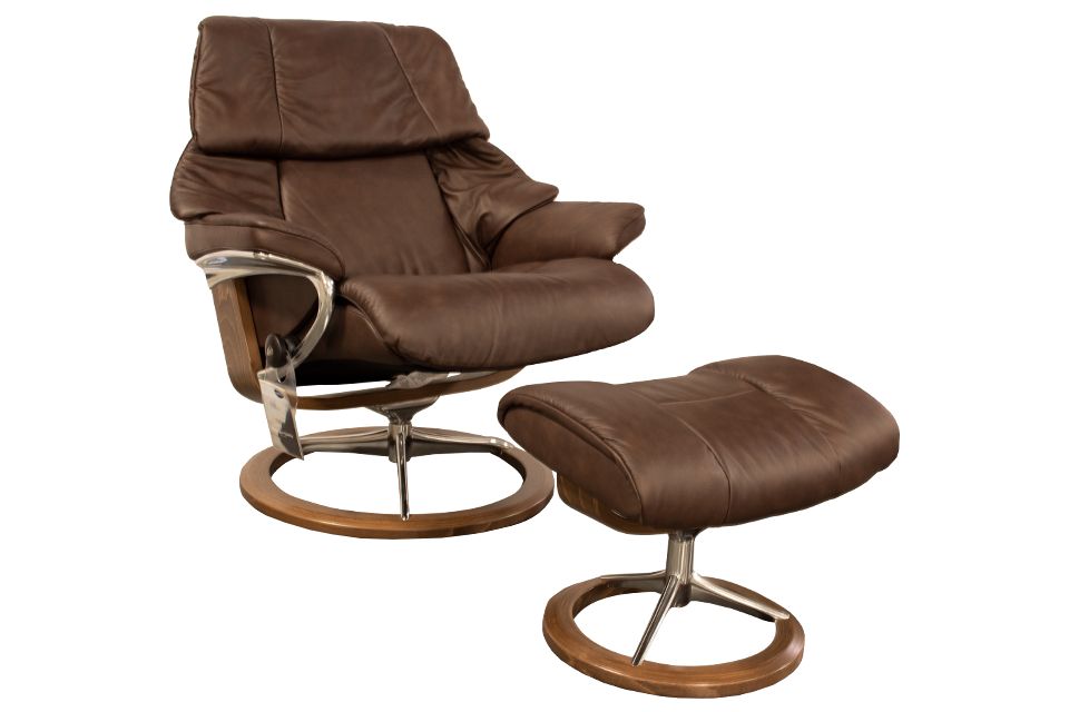 Ekornes Stressless Reno Large Recliner and Ottoman