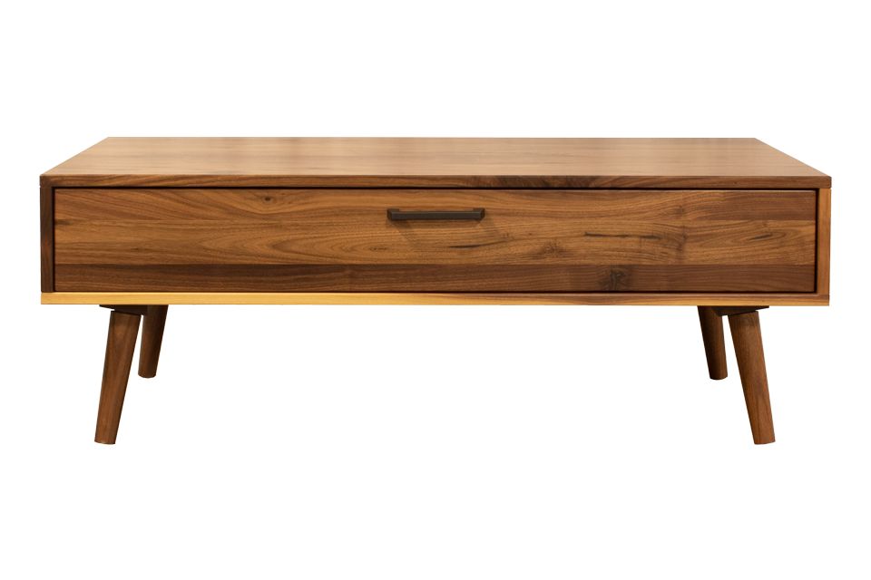 Rustic Walnut Coffee Table - Double Sided Storage 