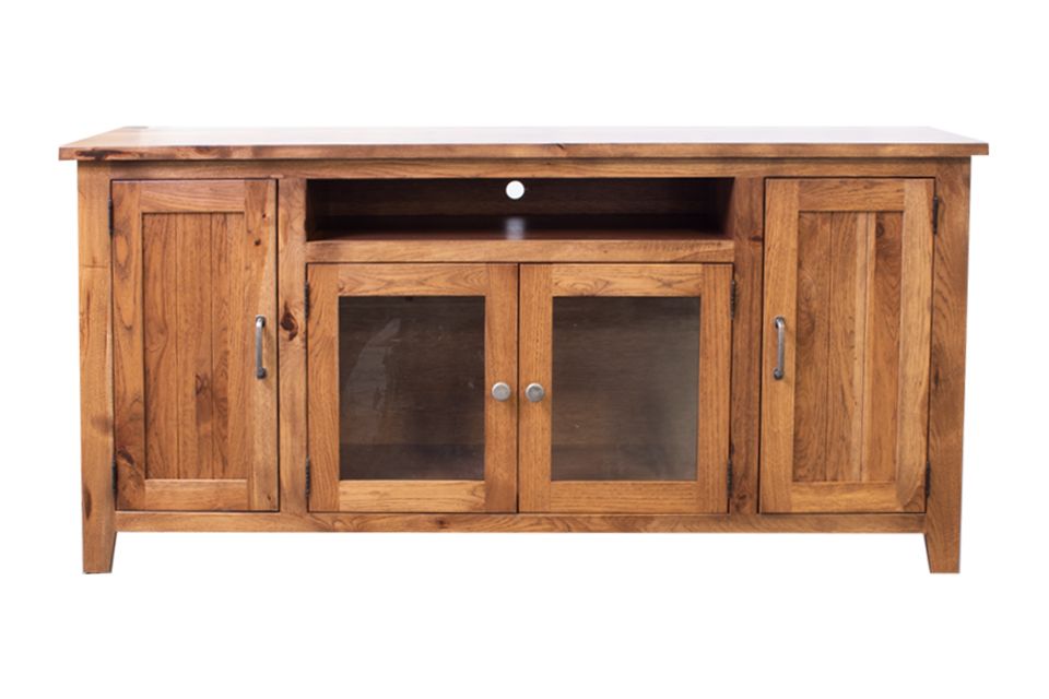 Rustic Hickory TV Console 