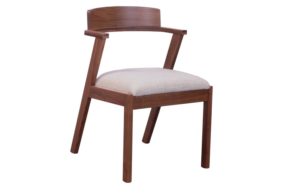 Walnut Upholstered Dining Chair