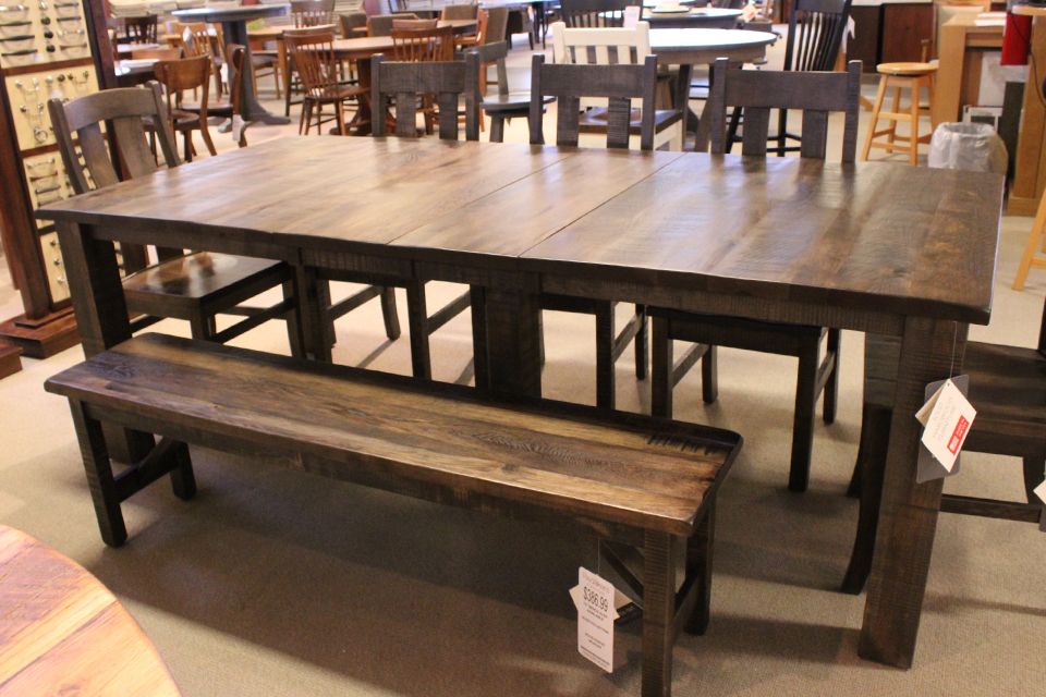 Rough Sawn Rustic Hickory Dining Table