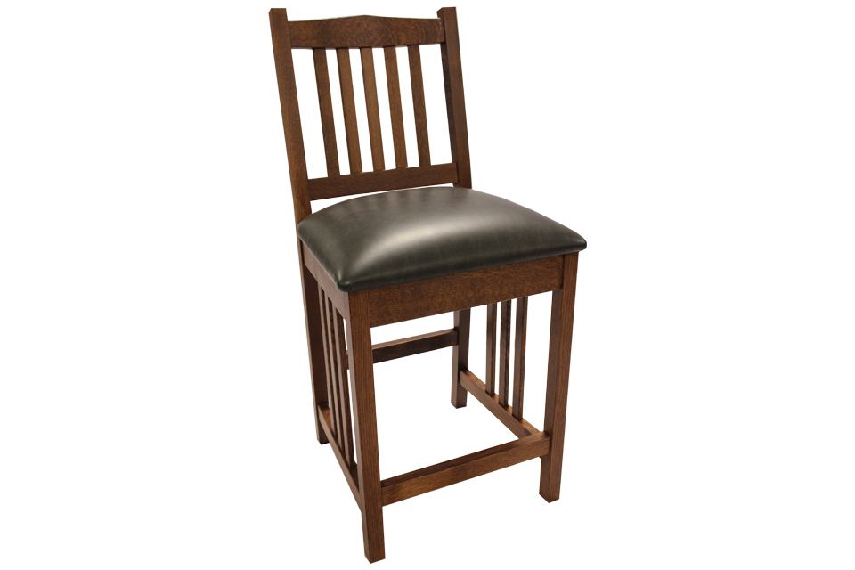 Quartersawn Oak Counter Chair