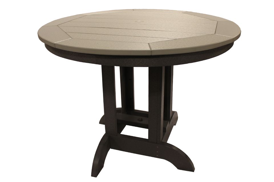 Outdoor Counter Height Table - Light Gray & Dark Gray