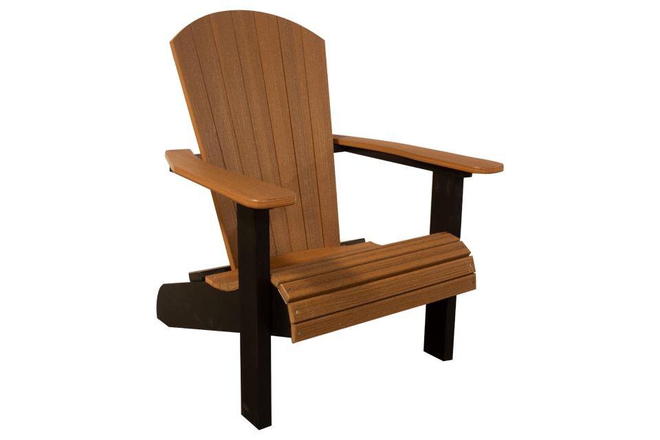 Outdoor Adirondack Chair - Antique Mahogany/Black