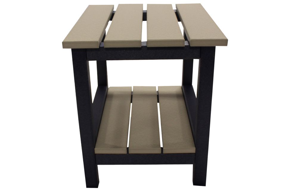 Outdoor End Table - Light Gray & Patriot Blue