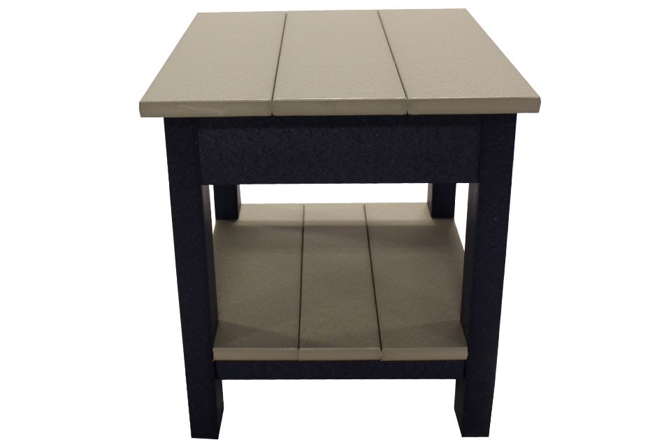 Outdoor End Table - Light Grey/Patriot Blue 