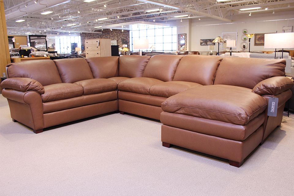 Futura Leather Sectional 15748, Violino Leather Sectional Sofa