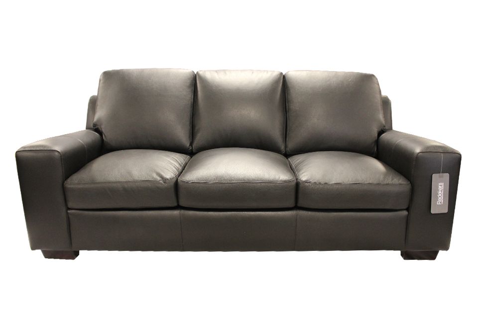 Leather Living Bailey Sofa in Raven