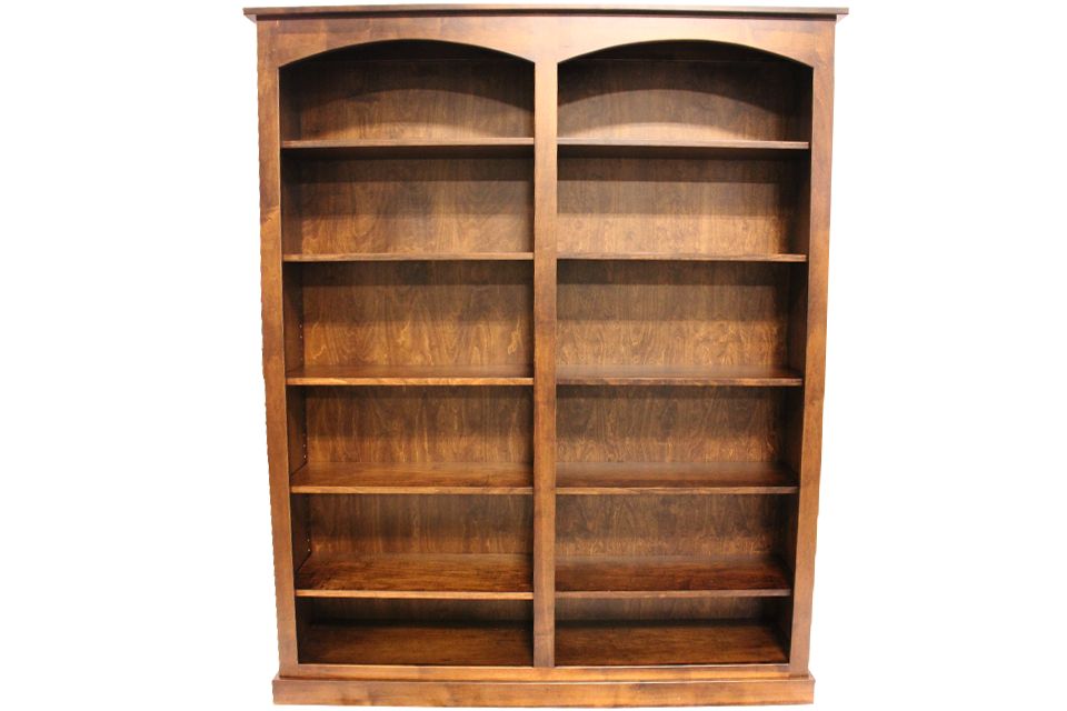 Brown Maple Double Bookcase