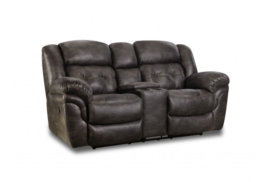 Homestretch Upholstered Power Loveseat with Console