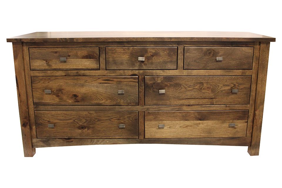 Rustic Hickory Low Dresser