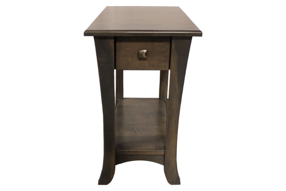 Brown Maple Chairside Table
