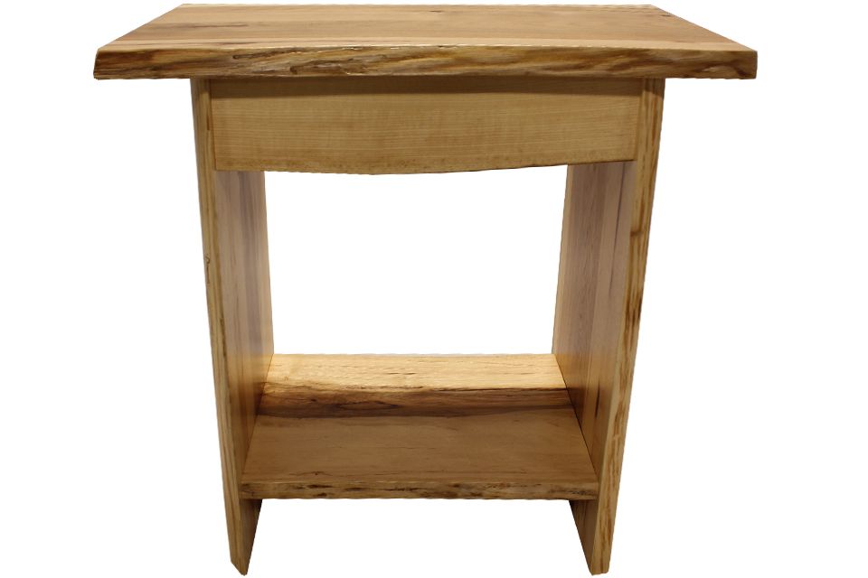 Live Edge Hickory End Table 