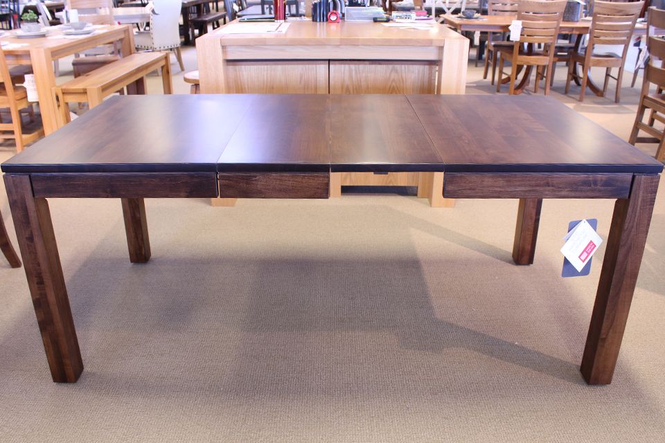 Brown Maple Dining Table with Two 12" Leaves