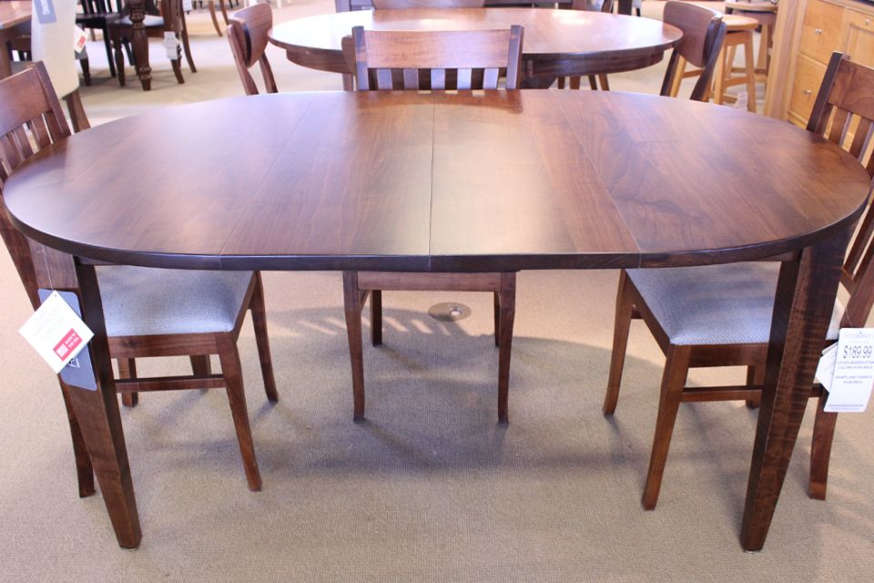 Brown Maple Dining Table with Two 12