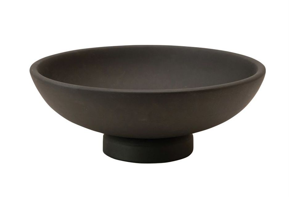 Black Mango Wood Footed Bowl