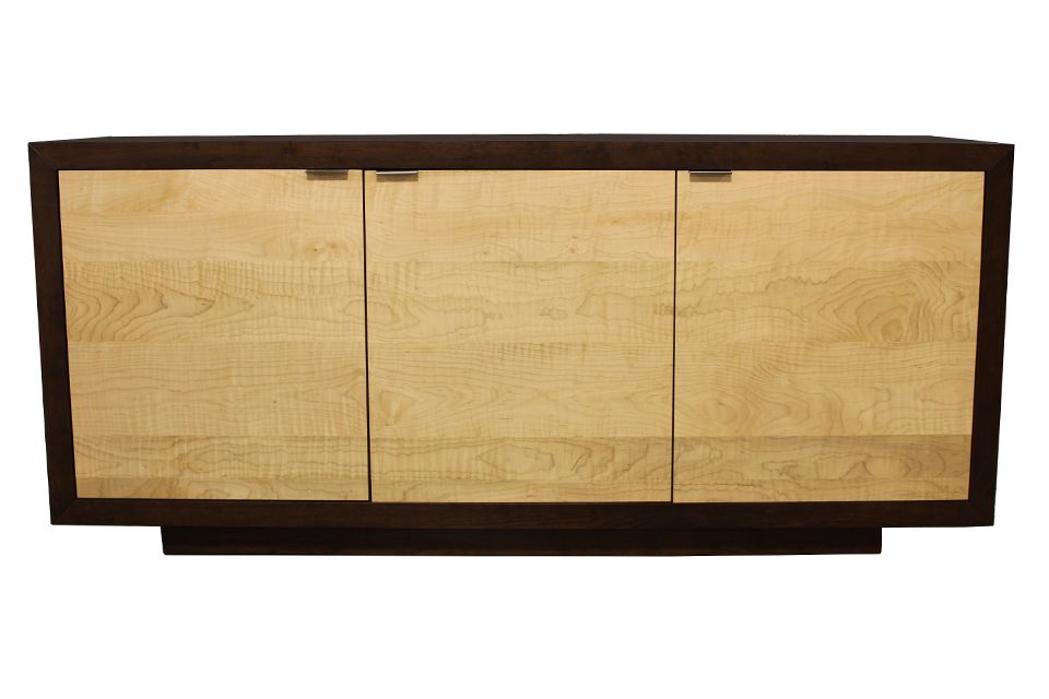 Rustic Cherry and Curly Maple Credenza