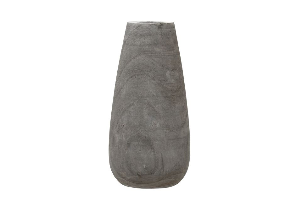 Paulownia Wood Greywash Vase