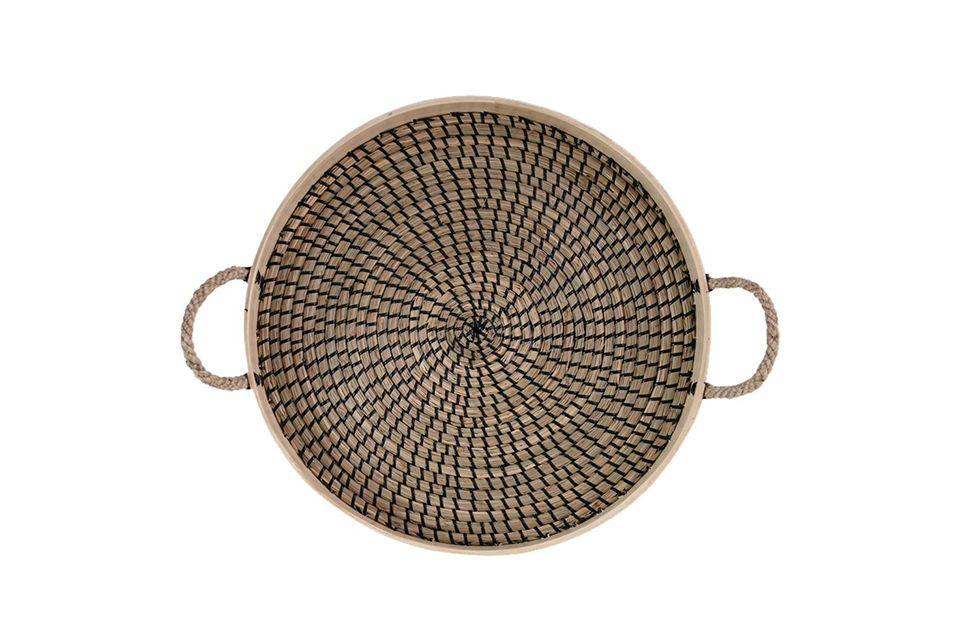 Seagrass and Bamboo Decorative Tray