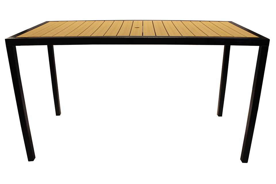 Pub Height Outdoor Metal and Polywood Table