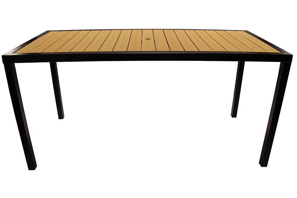 Counter Height Outdoor Metal and Polywood Table