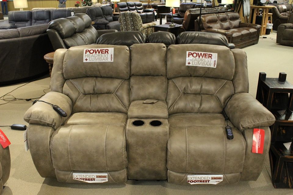 Homestretch Power Reclining Loveseat With Console 