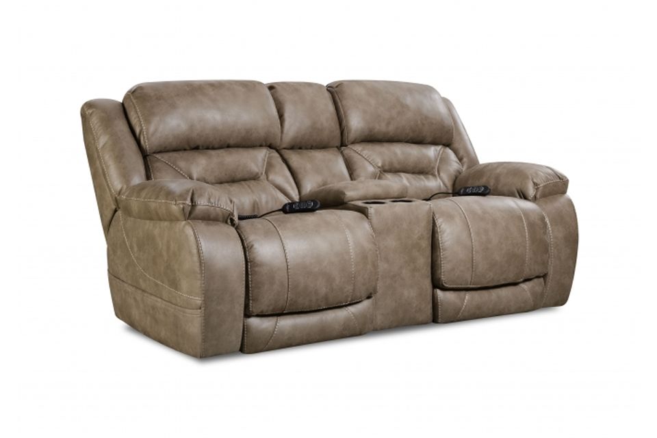 Homestretch Power Reclining Loveseat With Console 