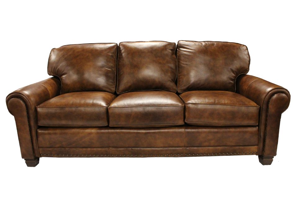 Smith Brothers Leather Sofa 