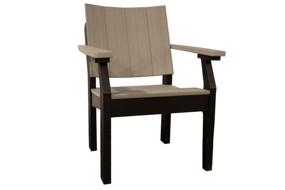 Outdoor Dining Chair - Driftwood Gray & Black