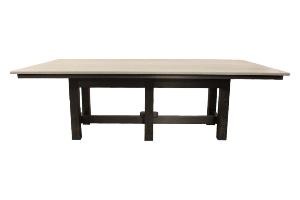 Outdoor Dining Table - Driftwood Gray & Black