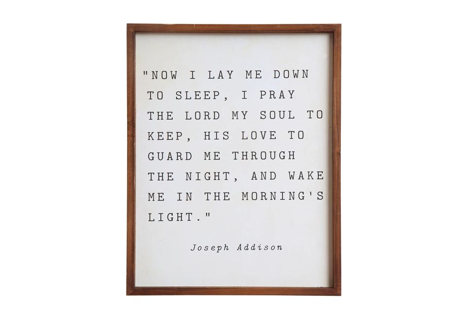Now I Lay Me Down Framed Wall Decor