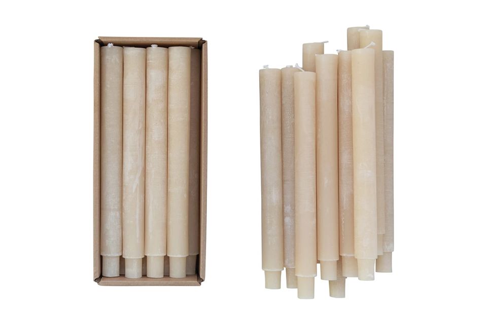 Unscented Taper Candles - Set of 12