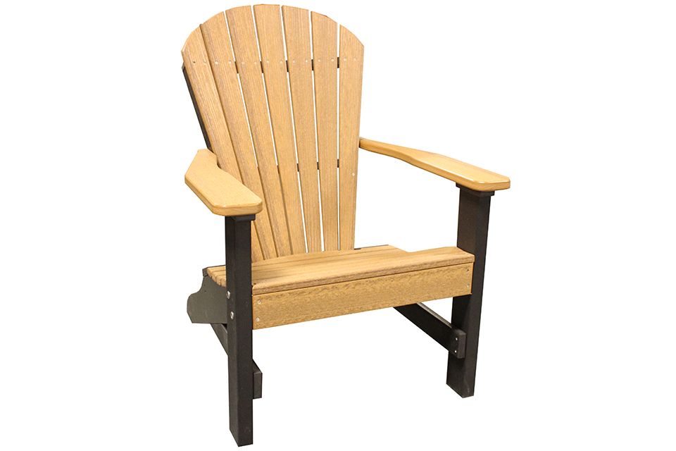 Outdoor Adirondack Chair- Antique Mahogany/Black