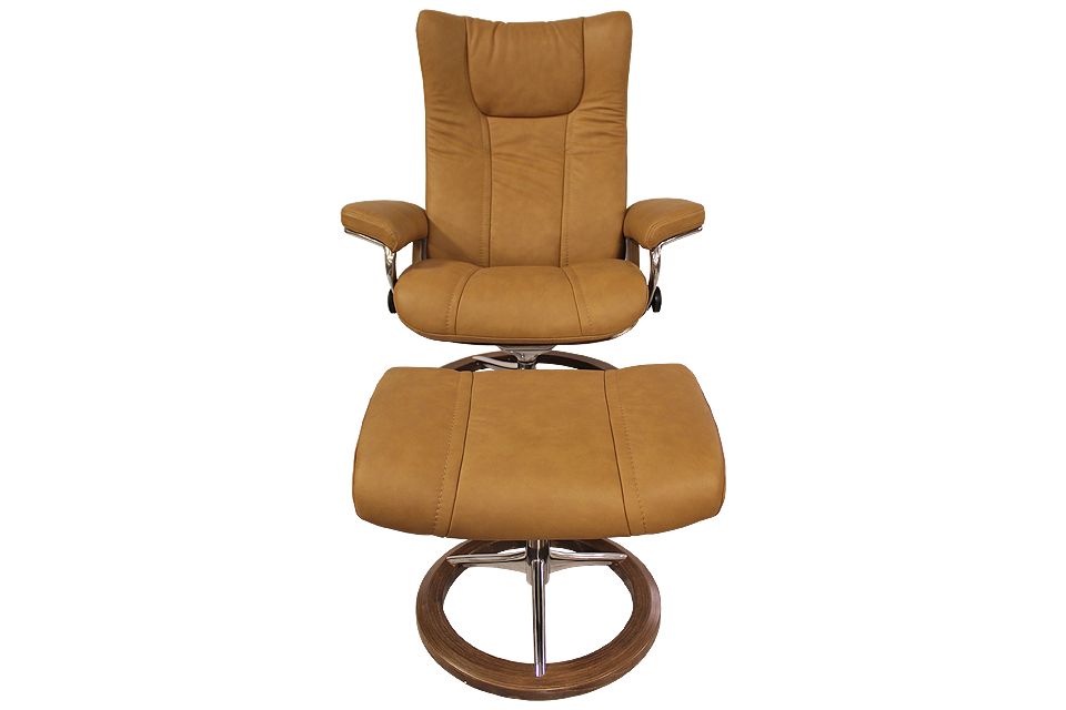 Ekornes Stressless Wing Recliner and Ottoman