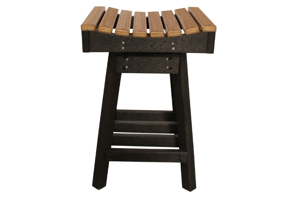 Outdoor Counter Height Stool - Antique Mahogany & Black