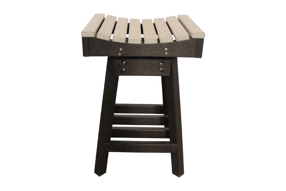 Outdoor Counter Height Stool - Driftwood Gray & Black