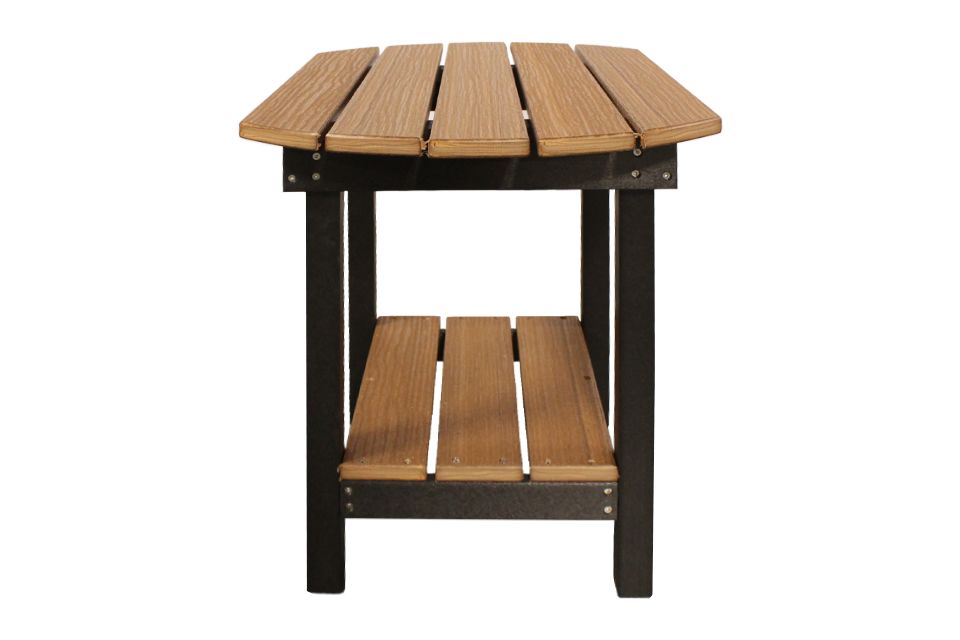 Outdoor End Table - Antique Mahogany & Black