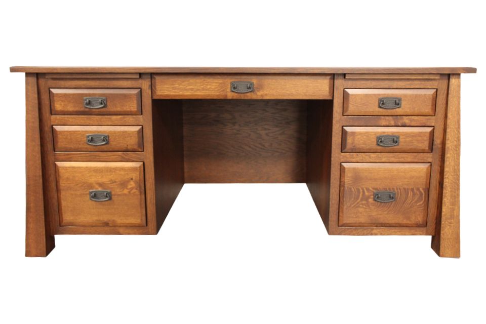 Rustic Quartersawn White Oak Desk