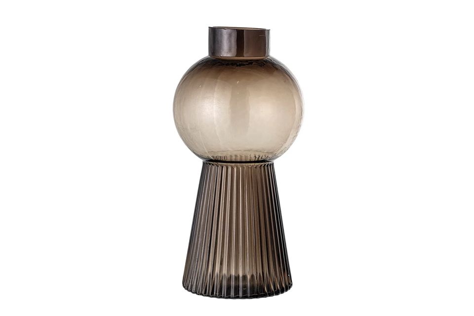 Glass Vase with Pedestal Base