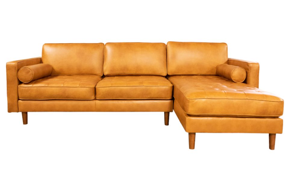 Kuka Leather Sofa Chaise