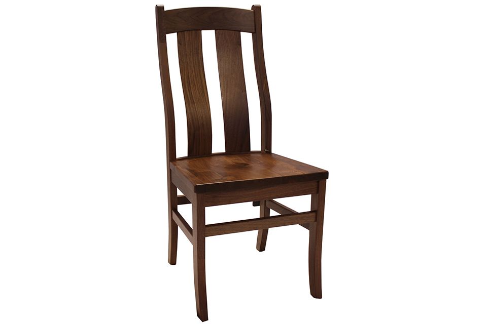 Rustic Walnut Side Chair