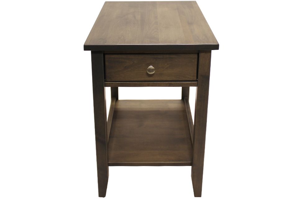 Brown Maple Chairside Table