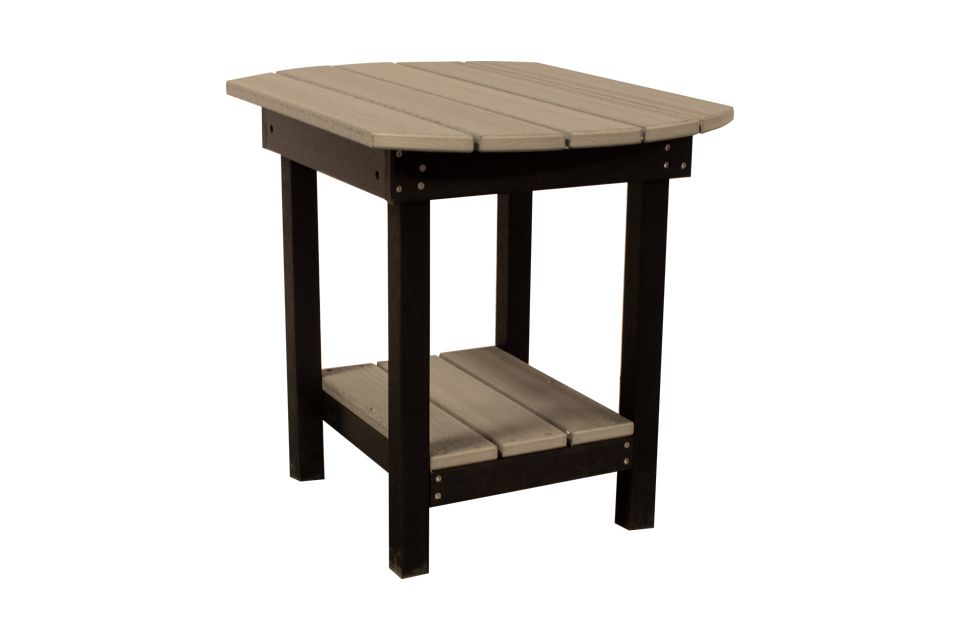 Outdoor End Table - Driftwood Gray & Black