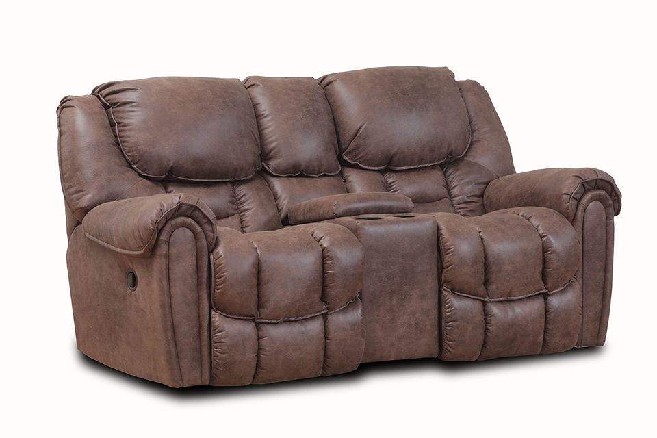 Homestretch Rocker Reclining Loveseat With Console