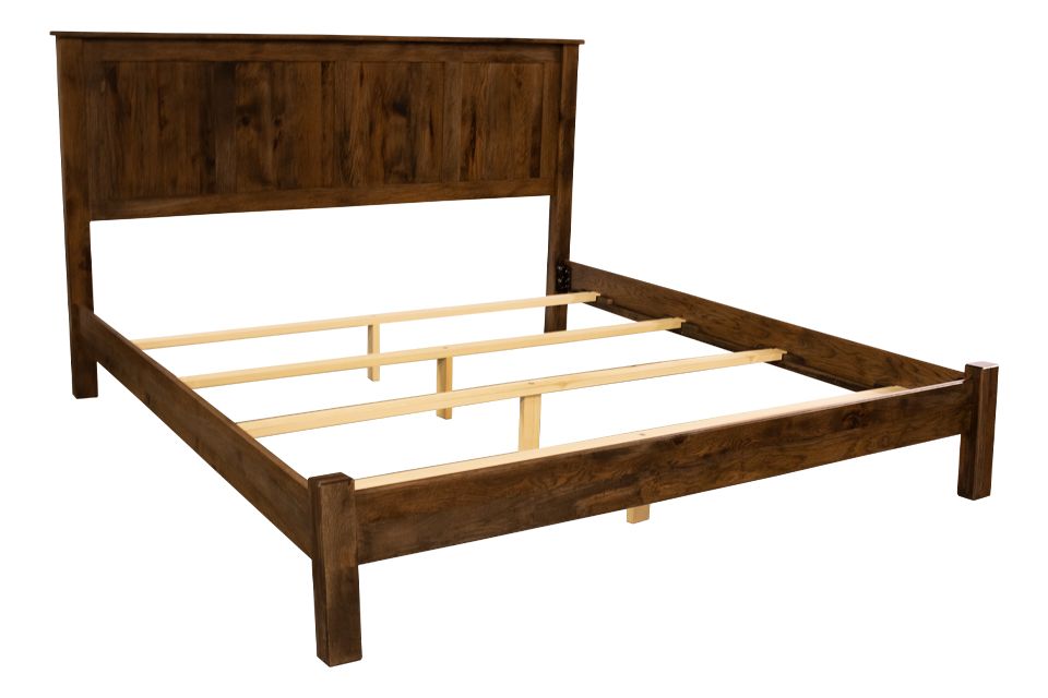 Rustic Hickory King Bed