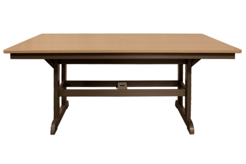 Outdoor Dining Table - Weatherwood & Coffee