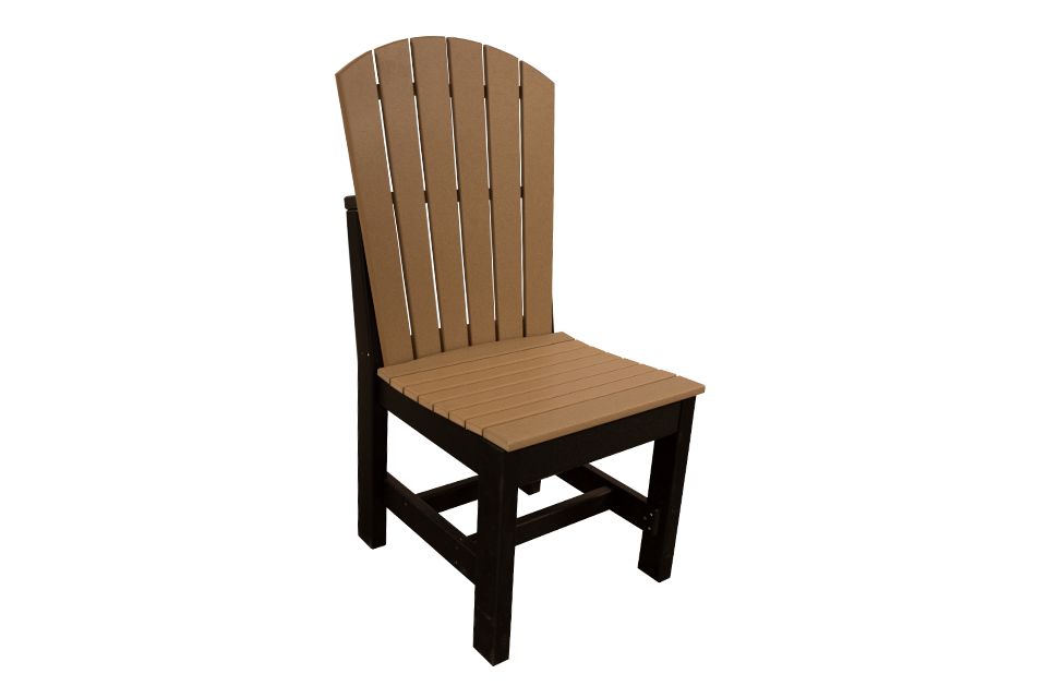 Outdoor Dining Chair - Weathered Wood & Black