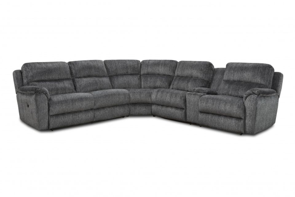 Homestretch Upholstered Power Reclining Sectional