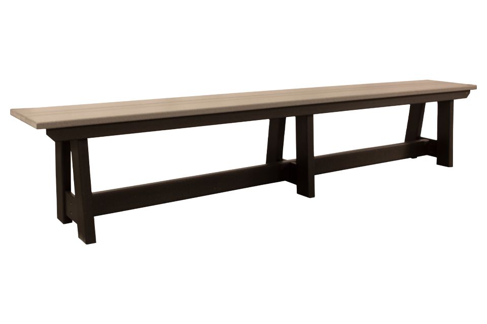 Outdoor Dining Bench - Charcoal & Black