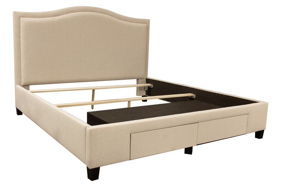 Upholstered King Storage Bed